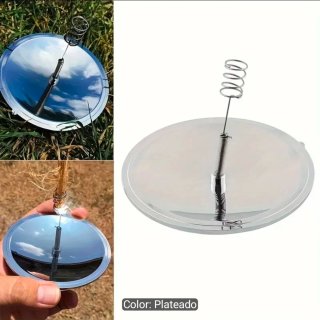Encendedor Solar de Metal Plateado