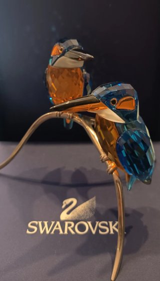 Figura Swarovski Pájaros en Rama