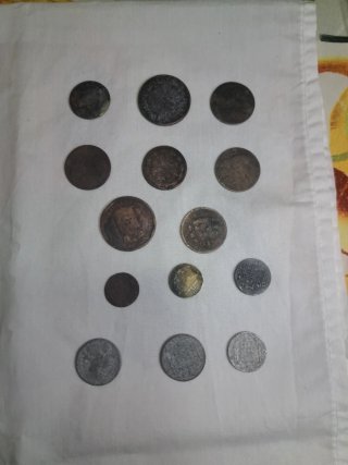 Lote de monedas antiguas españolas