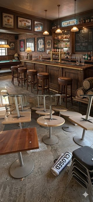 Mesas Bar Cafetería Madera y Metal