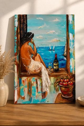 Cuadro acrílico Mediterráneo 90x60
