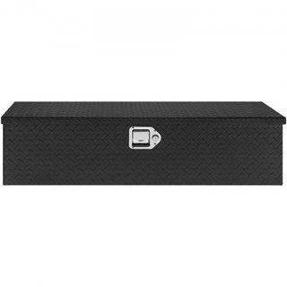 Caja de Herramientas de Aluminio de Alta Resistencia para Cama de Camión, Caja de Herramientas de Placa de Diamante con Mango Lateral y Llaves de Bloqueo, Caja Organizadora de Herramientas para Pi...