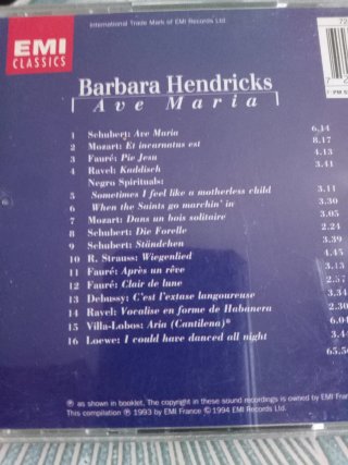 CD Ave Maria - Barbara Hendricks