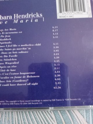 CD Ave Maria - Barbara Hendricks
