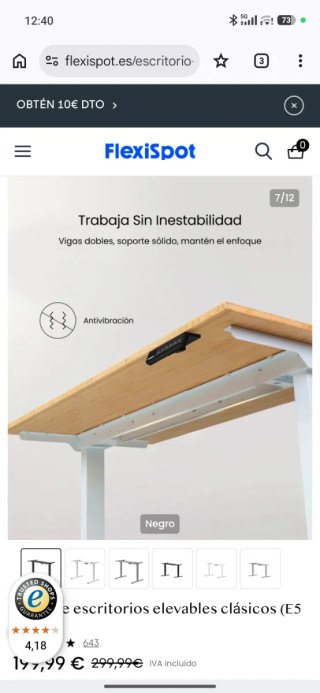 Mesa estudio elevable Marrón Roble 120 por 60.