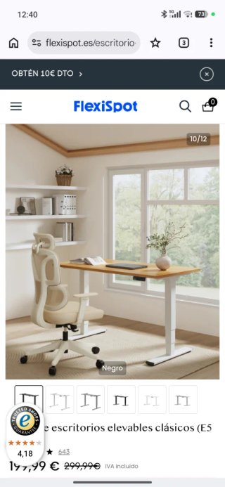 Mesa estudio elevable Marrón Roble 120 por 60.