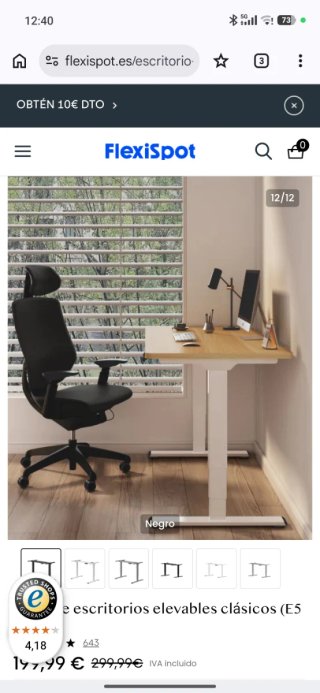 Mesa estudio elevable Marrón Roble 120 por 60.