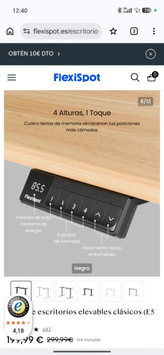 Mesa estudio elevable Marrón Roble 120 por 60.