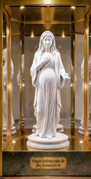 Virgen embarazada de pie