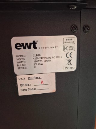 Calefactor eléctrico imitación leña