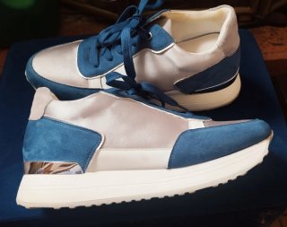 Sneakers Camomilla donna blu/bianche