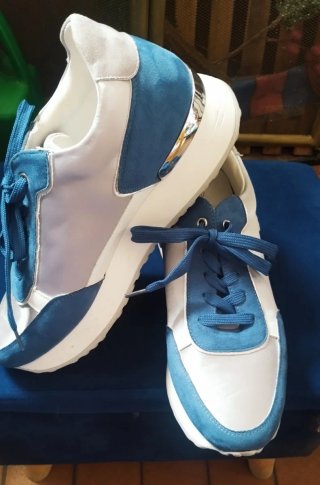 Sneakers Camomilla donna blu/bianche