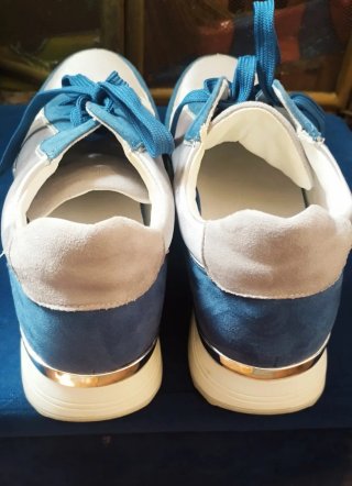 Sneakers Camomilla donna blu/bianche