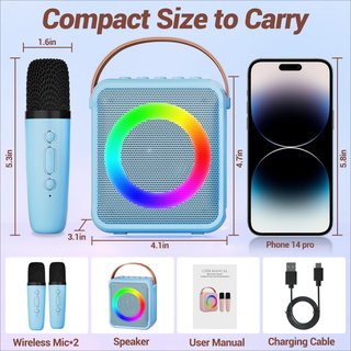 Ankuka máquina karaoke niños portátil batería