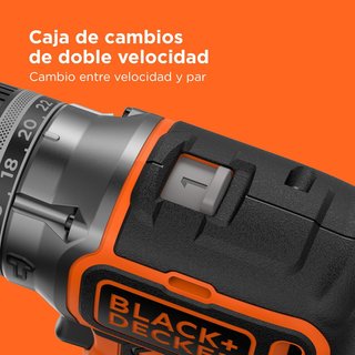 - BLACK+DECKER taladro percutor potente batería