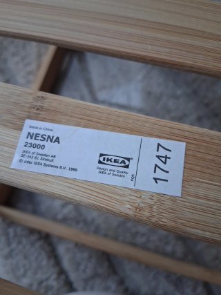 Mesita Noche Ikea Nesna Bambú Cristal