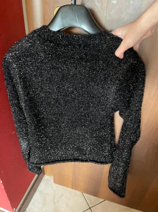 Maglione Zara nero paillettato taglia S