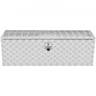 Caja de Camión Inferior, Caja de Almacenamiento para Pickup de 48"×24"×24", Caja de Herramientas de Aluminio de Placa de Diamante de Alta Resistencia con Cerradura y Llaves, Caja de Almacenamiento...