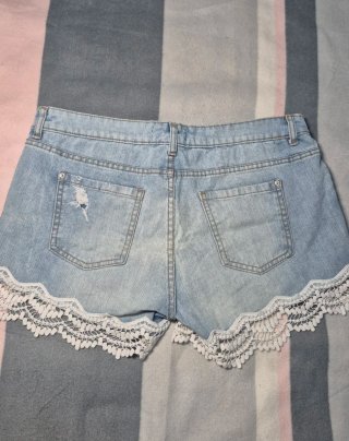 Shorts vaqueros Janina con encaje - Talla 40