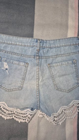 Shorts vaqueros Janina con encaje - Talla 40