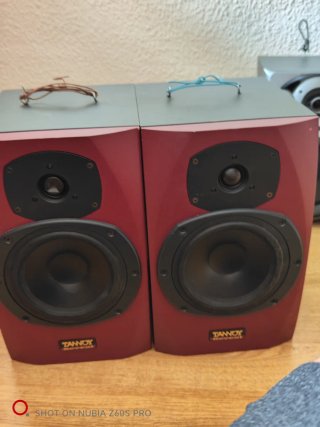 Altavoces Tannoy Rojos y Negros