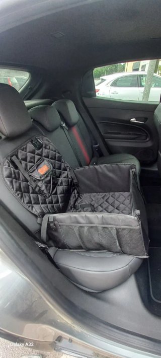 Silla para perro coche negra