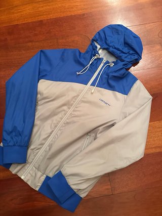 Giacca a vento Carhartt blu/grigia taglia S