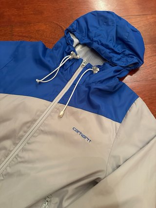 Giacca a vento Carhartt blu/grigia taglia S