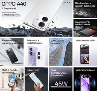 Smartphone OPPO batería cámara pantalla