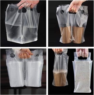 Portavasos desechable bolsa plástico bebidas