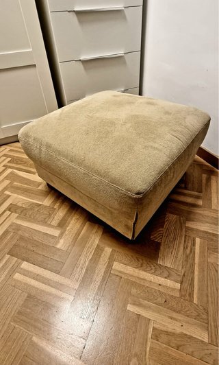 Puff Grassoler beige tela