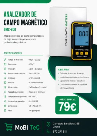 Analizador Campo Magnético GMC-800