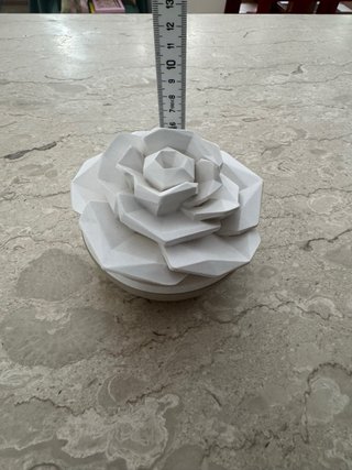Scatola Ceramica Bongelli Fiore Bianco