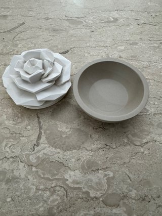 Scatola Ceramica Bongelli Fiore Bianco