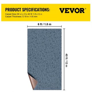 Alfombra de Interior y Exterior 5.9x39.3' Alfombra Exterior con Respaldo Impermeable Alfombra Exterior para Patio Porche Deck Garaje Alfombra de Área Exterior Runner Alfombra Antideslizante Sin Mo...