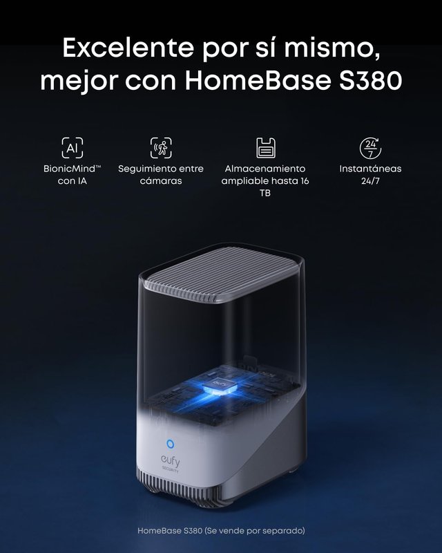Eufy S4 Cámara Vigilancia Exterior Solar WiFi