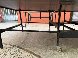 Mesa Ping Pong Plegable con Ruedas para Exterior