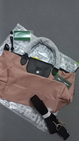 Bolso Long*champ rosa y negro