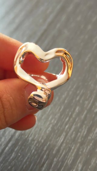 Anillo Corazón Anudado Plata