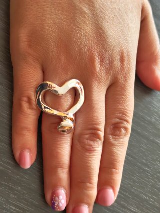 Anillo Corazón Anudado Plata