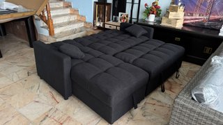 Sofá Cama Negro Tela nuevo