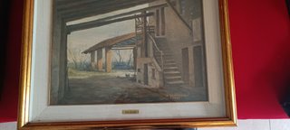 Quadro Cascina Cicognola firmato Dino Asnaghi. Con