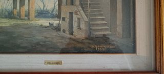 Quadro Cascina Cicognola firmato Dino Asnaghi. Con
