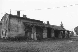 Quadro Cascina Cicognola firmato Dino Asnaghi. Con