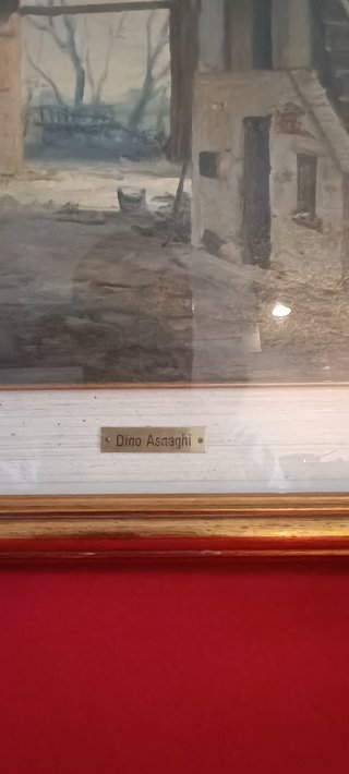 Quadro Cascina Cicognola firmato Dino Asnaghi. Con