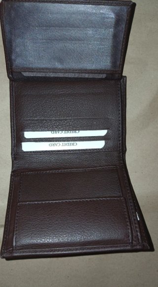 Cartera de piel hombre marrón