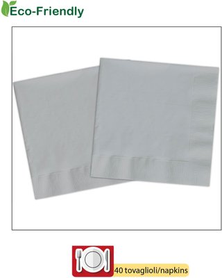 Vajilla fiesta papel compostable gris eco-friendly