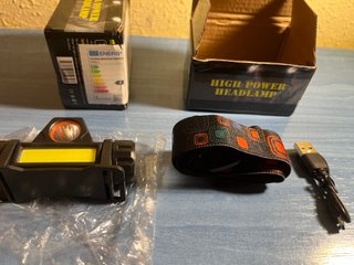 ¡PROMO! Linterna Frontal LED+COB Nueva