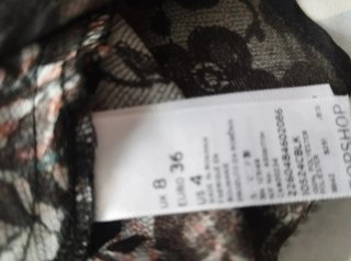 Vestido Topshop floral manga corta