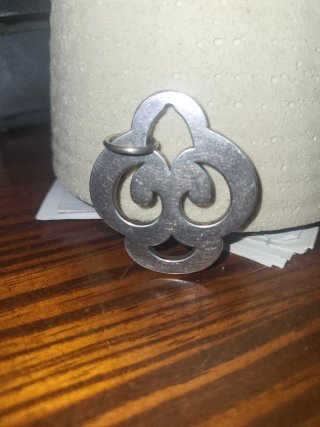 Colgante Tous Plata y Rojo ( mide 5cm.grande)